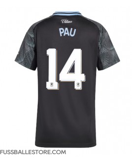 Günstige Aston Villa Pau Torres #14 Auswärtstrikot Damen 2025-26 Kurzarm